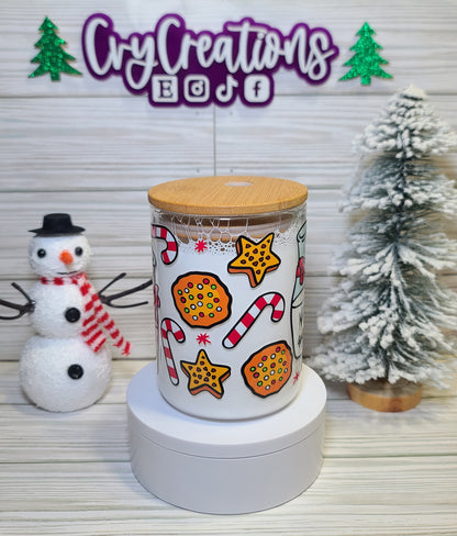 Santa Milk and Cookies Glass Mug