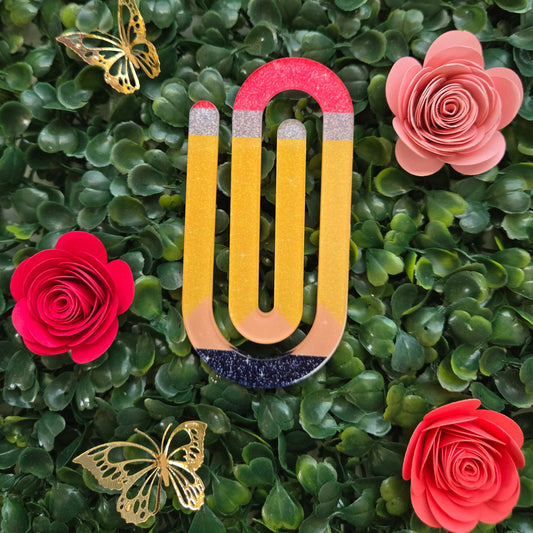 Jumbo Paper Clip Acrylic Cute Pencil Design