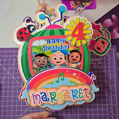 Birthday 3D Cake Topper Shaker